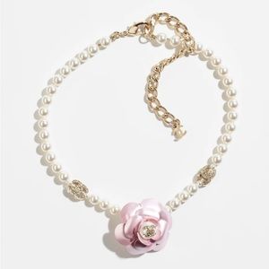 ISO Chanel 23C Camellia Pearl Choker (Pink/LightBlue)
